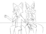  anthro canine clothed clothing disney female fox fur male mammal mother mrs_wilde nick_wilde parent pussy simple_background son visiti white_background zootopia 