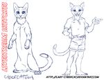  anthro blue_theme cybercat feline feral fur looking_at_viewer male mammal open_mouth sketch smile solo whiskers 