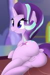  2016 absurd_res anus blue_eyes butt cutie_mark dock equine female feral friendship_is_magic hair hi_res horn inside mammal my_little_pony n0nnny pussy solo starlight_glimmer_(mlp) unicorn winged_unicorn wings 