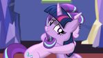  2016 crystal cutie_mark duo equine feathered_wings feathers female feral friendship_is_magic fur hair hi_res horn hug looking_at_viewer mammal multicolored_hair my_little_pony pink_fur purple_eyes purple_feathers purple_fur shutterflyeqd smile starlight_glimmer_(mlp) twilight_sparkle_(mlp) unicorn winged_unicorn wings 