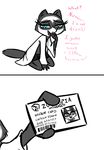  2016 anthro caitlin_vison card clothed clothing dialogue disney drunk english_text fan_character female half-closed_eyes holding_object id id_card inkyfrog kneeling lipstick looking_at_viewer makeup mammal mustelid polecat restricted_palette simple_background teal_eyes text white_background zootopia 