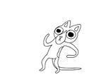  2015 ambiguous_gender animated cat feline golfinho mammal monochrome slime what 