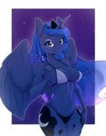  2016 anthro bra clothing cutie_mark equine female friendship_is_magic hi_res horn mammal my_little_pony princess_luna_(mlp) smile solo suelix thong underwear winged_unicorn wings 