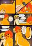  adventure_time anus big_butt blonde_hair blush breasts butt cartoon_network comic cubby_chambers elemental english_text female finn_the_human fire flame_princess hair human male male/female mammal not_furry open_mouth penis pussy text 