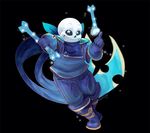  animated_skeleton bone boots clothed clothing footwear gloves male not_furry outerswap simple_background skeleton smile solo undead underswap_sans undertale video_games 