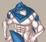  abs anthro breath_of_fire burokuso canine gilliam grey_background mammal muscular nude pecs simple_background video_games wolf 