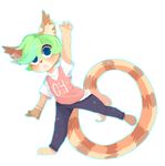 anthro ateila bouncy caracal cat chibi cute feline girly invalid_tag mammal simple_background space-cakees teil 