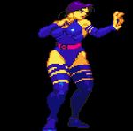  1girl animated animated_gif bouncing_breasts leotard marvel marvel_vs_capcom psylocke purple_hair x-men 