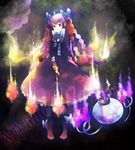  alternate_color bad_id bad_pixiv_id braid chandelure fire flame gen_5_pokemon moemon personification pink_fire pokemon quin_tails shiny_pokemon solo tsukudato white_fire 