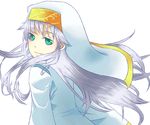  aqua_eyes habit hat index long_hair nun robe safety_pin silver_hair sm-mrt solo to_aru_majutsu_no_index 