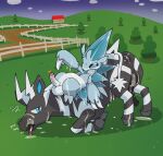  after_sex alolan_form alolan_sandslash animal_genitalia animal_penis anus argon_vile balls bar_emanata bodily_fluids breath cum cum_covered cum_everywhere cum_in_ass cum_inside duo emanata english_text equine_genitalia equine_penis generation_5_pokemon generation_7_pokemon genital_fluids genitals gesture hand_gesture hi_res male male/male messy nintendo panting penis pointing pointing_at_penis pokemon pokemon_(species) regional_form_(pokemon) size_difference text tired tongue tongue_out zebstrika 