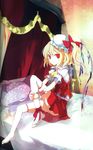  absurdres bed duplicate flandre_scarlet hat highres oouso solo touhou 