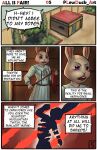  2024 5_fingers absurd_res anthro beastars breasts brown_body brown_fur clothed clothed_anthro clothed_female clothing comic dialogue domestic_rabbit dress dwarf_rabbit english_text female fingers fur haru_(beastars) hi_res humanoid_hands inside lagomorph leporid lewduck mammal offscreen_character oryctolagus page_number rabbit rope school_uniform shed solo speech_bubble standing teeth text tongue torn_apart uniform white_body white_fur 