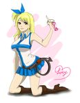  bare_shoulders blonde_hair fairy_tail key lucy_heartfilia moirai one_side_up solo whip 