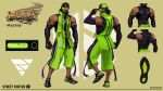 1boy absurdres baseball_cap beard commentary dark-skinned_male dark_skin english_commentary facial_hair full_body hat highres looking_at_viewer official_alternate_costume official_art rashid_(street_fighter) reference_sheet shoes sleeveless smile sneakers solo street_fighter street_fighter_6 sunglasses tank_top 