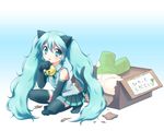  :3 animal_ears aqua_eyes aqua_hair bell cat_ears cat_tail detached_sleeves gloves hatsune_miku highres jingle_bell long_hair necktie paw_gloves paws skirt solo spring_onion tail thighhighs twintails usashiro_mani very_long_hair vocaloid 