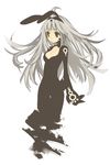  animal_ears bad_id bad_pixiv_id bunny_ears grey_hair long_hair original rarara solo 