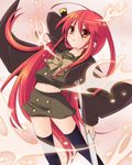  alastor_(shakugan_no_shana) jewelry lmo long_hair pendant red_eyes red_hair school_uniform serafuku shakugan_no_shana shana sword thighhighs trench_coat weapon 