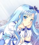  bad_id bad_pixiv_id blue blue_choker blue_eyes blue_hair choker cure_marine flower heart heartcatch_precure! kurumi_erika long_hair magical_girl precure senoo_aoi smile solo 