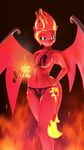  2016 anthro anthrofied big_breasts blonde_hair blue_eyes breasts claws clothed clothing cutie_mark demon digital_media_(artwork) equestria_girls equine female fire friendship_is_magic hair hi_res horn humanoid indigosfm mammal multicolored_hair my_little_pony smile solo sunset_shimmer_(eg) wings 