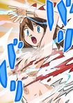  blue_eyes brown_hair clothing_damage hainchu haruka_(pokemon) nintendo nude pokemon 