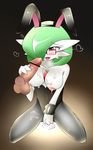  &lt;3 animal_humanoid balls breasts bunny_costume censored clothing cum cum_on_breasts cum_on_clothing cum_on_face cum_on_glasses cum_on_leg disembodied_penis eyewear female gardevoir glasses green_hair green_skin hair hair_over_eye handjob humanoid lagomorph male male/female mammal masturbation multicolored_skin nintendo nipples open_mouth penis pok&eacute;mon rabbit_humanoid red_eyes sana!rpg sex smile stroking two_tone_skin video_games white_skin yes!rpg 