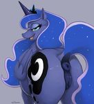  2016 anus butt cutie_mark equine female feral friendship_is_magic horn mammal my_little_pony princess_luna_(mlp) pussy solo truegrave9 winged_unicorn wings 