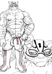  abs anthro balls biceps big_penis boots bulge clothing erect_nipples feline fleshlight_panter_(hatake) footwear hatake huge_muscles huge_penis male mammal muscular nipples pecs penis quads sketch thight_clothing triceps underwear wrestler wrestling_mask 