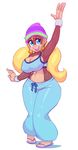  2016 anthro big_breasts breasts cleavage clothed clothing donkey_kong_(series) female mammal monkey nintendo nitro primate smile solo tiny_kong video_games 