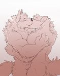  2016 anthro biceps canine fur kissing male male/male mammal muscular muscular_male takemoto_arashi 