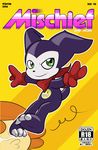  $ 2016 anthro clothing cover cover_page cute_fangs digimon english_text gloves green_eyes impmon tagme text 