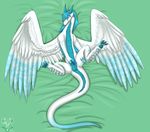  anus dragon female feral green_background horn icy-marth pussy simple_background solo spreading wings 