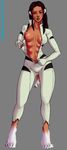  abstract_background anthro blue_eyes breasts claws clothed clothing feline female fur human invalid_tag mammal marmalademum multi_breast nipples simple_background standing tiger torn_clothing transformation white_tiger white_tiger_(marvel) 