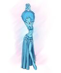  5_fingers alien armpits belly_dancer blue_diamond&#039;s_pearl blue_skin breasts cartoon_network cubedcoconut dancing female gem_(species) hair_over_eyes humanoid midriff navel not_furry small_breasts steven_universe 