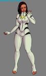  abstract_background clothed clothing female human mammal marmalademum simple_background standing transformation white_tiger_(marvel) 