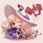  &gt;_&lt; :d ;d bag bangs bare_arms bird blonde_hair blunt_bangs blush bounsweet braid chibi closed_eyes collared_dress cosmog dress duffel_bag flying gen_4_pokemon gen_7_pokemon green_eyes grin hat heart holding lillie_(pokemon) long_hair muuran one_eye_closed open_mouth owl pikipek poke_ball_theme pokemon pokemon_(creature) pokemon_(game) pokemon_sm rotom rotom_dex rowlet sleeveless sleeveless_dress smile standing standing_on_one_leg sun_hat sundress thighhighs translation_request twin_braids very_long_hair white_dress white_hat white_legwear wind_chime xd 