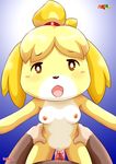  2016 animal_crossing areola bbmbbf blush breasts canine cum cum_in_pussy cum_inside dog dominant_pov erect_nipples faceless_male female first_person_view fur34 gradient_background hairband holding_hips interspecies isabelle_(animal_crossing) looking_at_viewer male male/female male_pov mammal monkey nintendo nipples palcomix palcomix_vip penetration primate pussy simple_background small_breasts vaginal vaginal_penetration video_games 