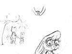  2016 anon anthro black_and_white buckteeth clothed clothing disney duo eyewear fan_character female fireworks glasses hand_holding inkyfrog lagomorph mammal maxine_d&#039;lapin monochrome rabbit simple_background sweat teeth tree white_background zootopia 