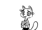  2016 anthro black_and_white blush caitlin_vison clothed clothing disney english_text fan_character female humor inkyfrog mammal monochrome mustelid polecat pun simple_background smile text video_games warcraft white_background zootopia 