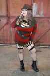 1girl a_nightmare_on_elm_street breasts cleavage cosplay fat freddy_krueger freddy_krueger_(cosplay) hat luu_(cosplayer) photo 