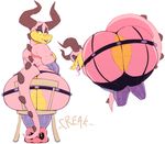  anthro big_butt butt chair clothed clothing dragon female horn lipstick looking_back makeup partially_clothed scalie sitting tongue tongue_out vimhomeless 