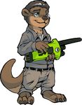  alpha_channel anthro barefoot clothed clothing dark_nek0gami eyewear front_view full-length_portrait fully_clothed glasses male mammal mustelid otter portrait simple_background smile standing transparent_background uniform walkie_talkie 