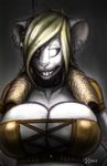  anthro big_breasts breasts clothing cybernetics cyborg female huge_breasts hybrid kraken_(artist) machine mammal mouse nipple_bulge rodent sketch solo tight_clothing 