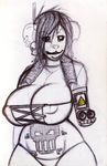  anthro big_breasts breasts clothed clothing female huge_breasts kraken_(artist) looking_at_viewer mammal mouse nipple_bulge rodent sketch solo tight_clothing traditional_media_(artwork) 