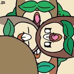  ambiguous_gender animated avian bird birdcheese cute looking_at_viewer nintendo one_eye_closed open_mouth owl pok&eacute;mon rowlet tongue video_games 