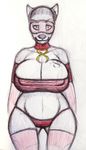  anthro big_breasts breasts canine clothing female huge_breasts kraken_(artist) looking_at_viewer mammal nipple_bulge sketch smile tight_clothing traditional_media_(artwork) 