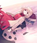  ainy77 bad_id bad_twitter_id closed_eyes doremy_sweet dress hat holding_hands jacket kishin_sagume multiple_girls nightcap pink_dress pom_pom_(clothes) red_eyes silver_hair tail tapir_tail touhou water 