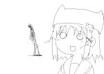  1girl animated animated_gif gakkou_gurashi! monochrome takeya_yuki tsukumizu_yuu zombie 