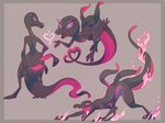  artsy biped black_skin eyelashes female lizard nintendo pink_skin pok&eacute;mon purple_eyes purple_skin reptile salazzle scalie video_games 