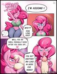  2016 anthro anthrofied areola balls breasts comic cutie_mark dialogue earth_pony english_text equine female friendship_is_magic hair horse male male/female mammal my_little_pony nipples penis pink_hair pinkie_pie_(mlp) pony sanders text vein 